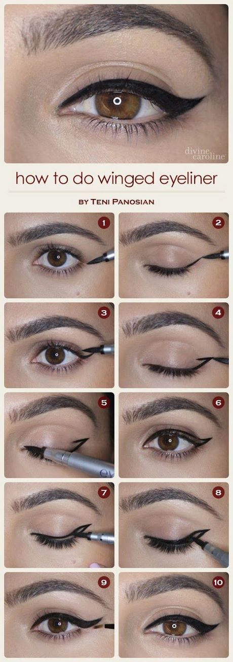 cat-eye-makeup-tutorial-liquid-eyeliner-88_11 Cat eye make-up tutorial Vloeibare eyeliner