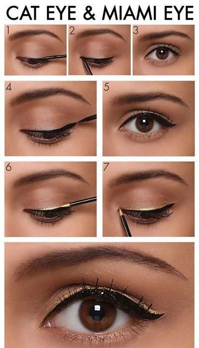 cat-eye-makeup-tutorial-liquid-eyeliner-88_16 Cat eye make-up tutorial Vloeibare eyeliner
