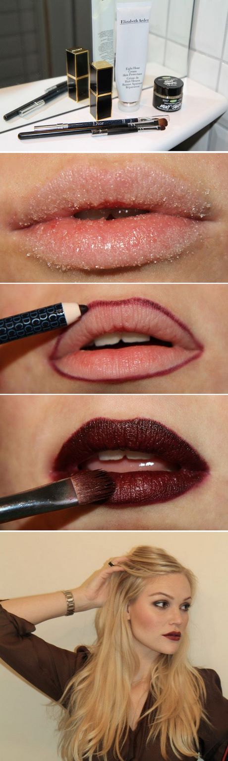 dark-lips-makeup-tutorial-29_13 Dark lips make-up tutorial