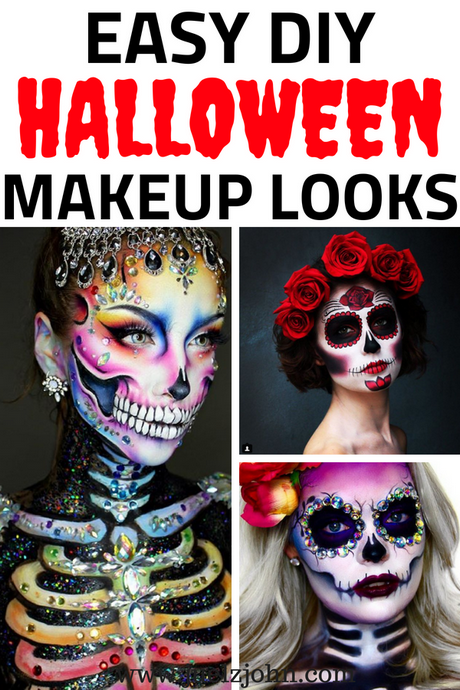 easy-candy-skull-makeup-tutorial-97 Gemakkelijk candy schedel make-up tutorial