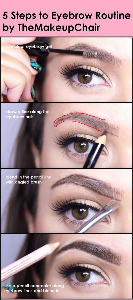 eyebrow-makeup-tutorial-with-pencil-91_10 Wenkbrauw make - up tutorial met potlood