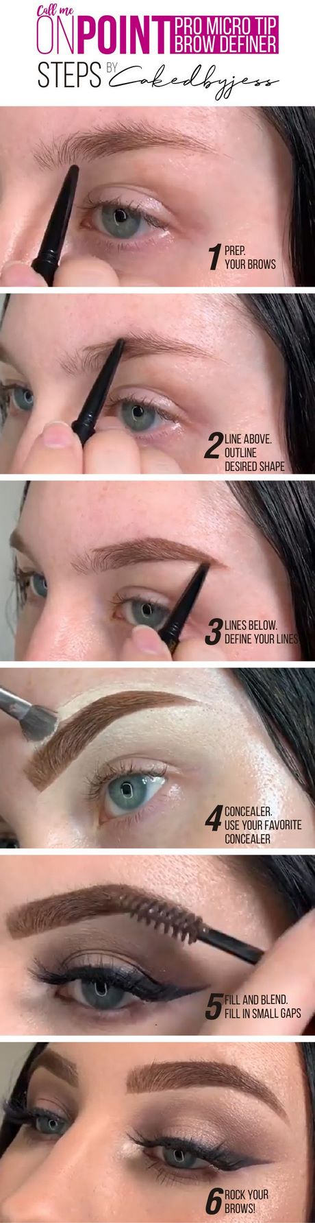 eyebrows-makeup-tutorial-with-pencil-12 Wenkbrauwen Make-up tutorial met potlood