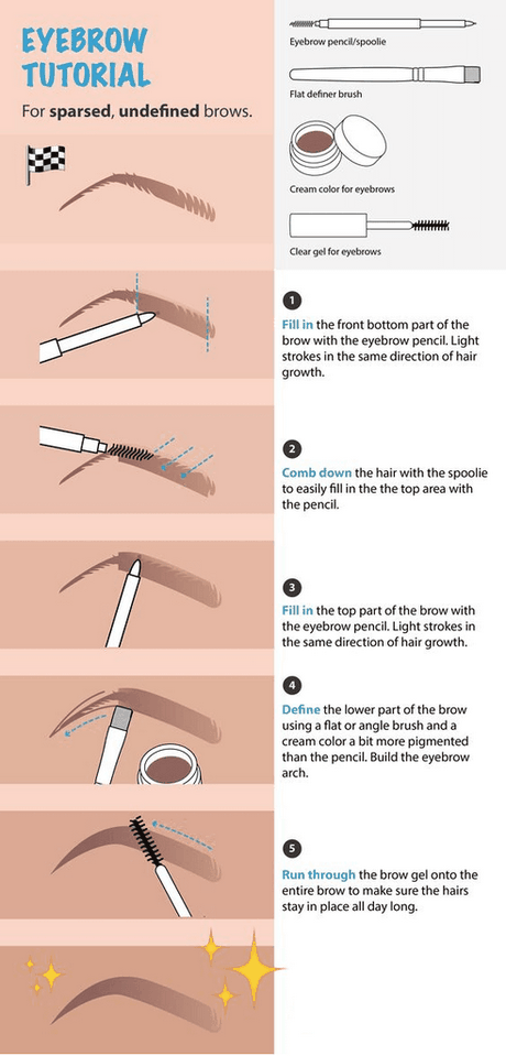 eyebrows-makeup-tutorial-with-pencil-12_4 Wenkbrauwen Make-up tutorial met potlood