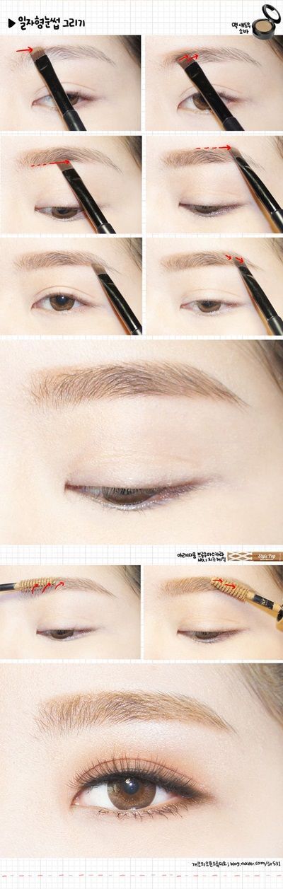 eyebrows-makeup-tutorial-with-pencil-12_7 Wenkbrauwen Make-up tutorial met potlood