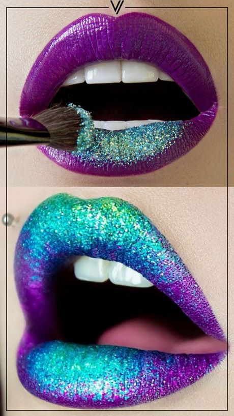 glitter-lips-makeup-tutorial-76_2 Glitter lippen make-up tutorial