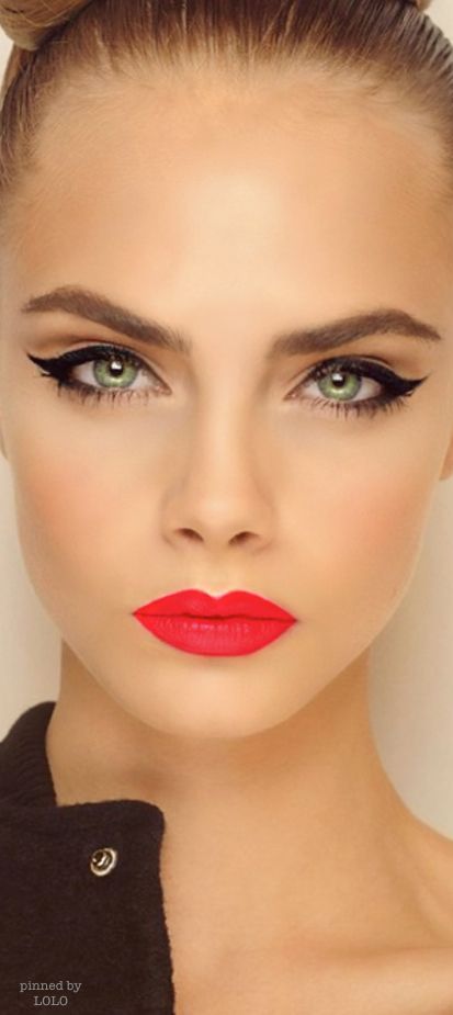 makeup-with-red-lipstick-tutorial-68 Make-up met rode lippenstift tutorial