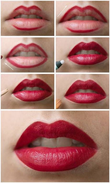makeup-with-red-lipstick-tutorial-68_12 Make-up met rode lippenstift tutorial