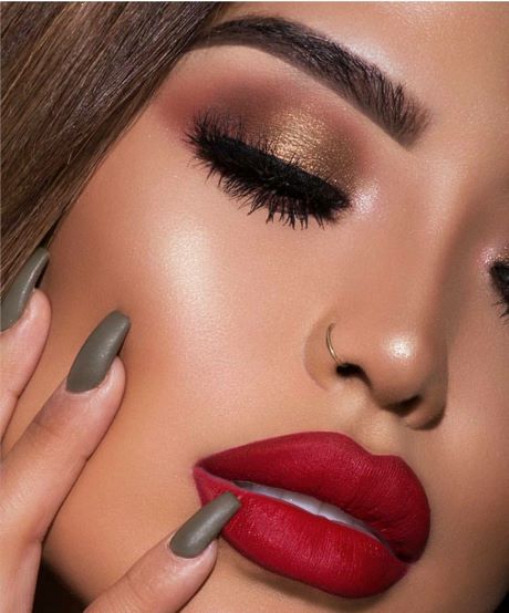 makeup-with-red-lipstick-tutorial-68_15 Make-up met rode lippenstift tutorial