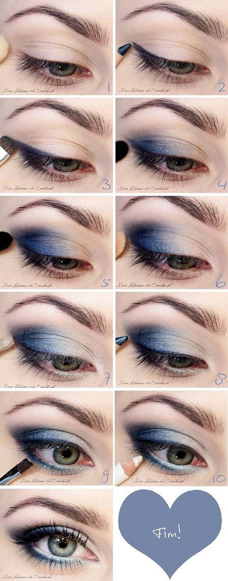navy-blue-smokey-eye-makeup-tutorial-86_2 Marineblauw smokey eye make-up tutorial