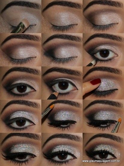 silver-shimmer-eye-makeup-tutorial-99_16 Zilveren shimmer oog make-up tutorial