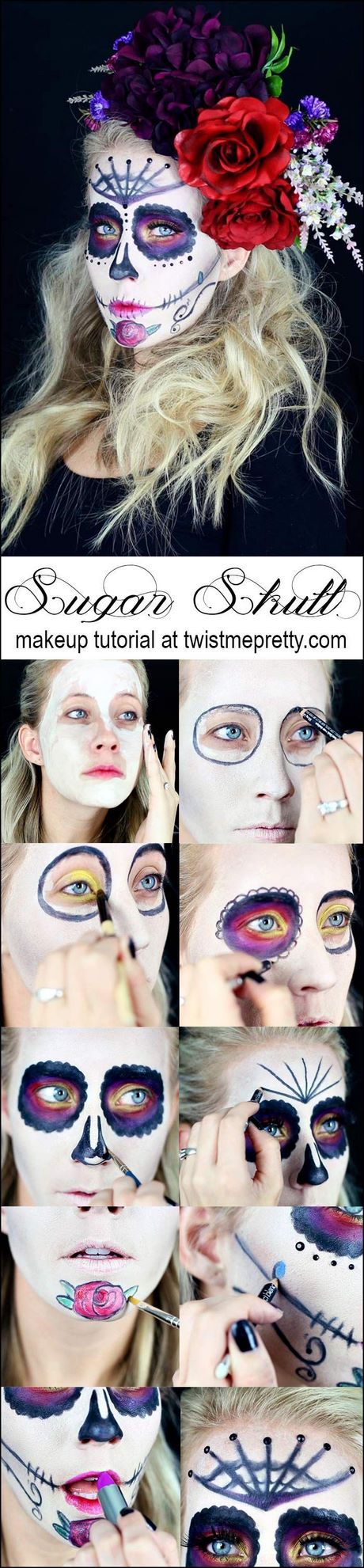 sugar-skull-makeup-tutorial-for-beginners-19_18 Sugar skull make - up tutorial voor beginners