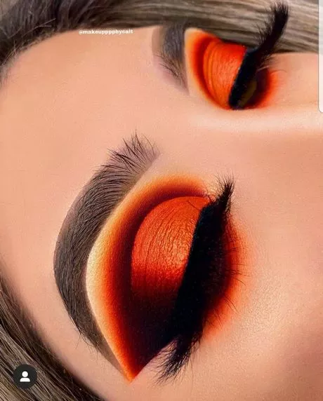 black-and-orange-makeup-tutorial-63_11-5 Zwarte en oranje make-up tutorial