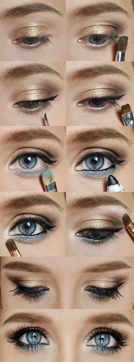 blue-and-brown-makeup-tutorial-09_5-13 Blauwe en bruine make-up tutorial