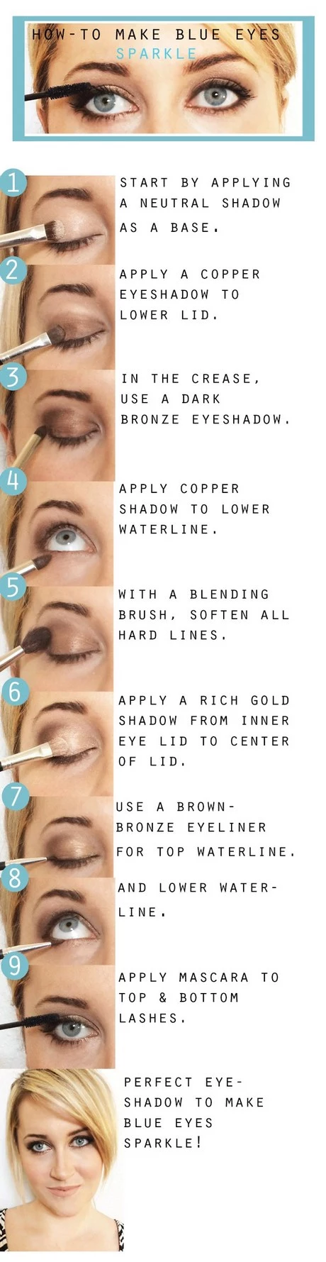 blue-eyes-brown-hair-makeup-tutorial-44_9-19 Blauwe ogen Bruin haar make-up tutorial