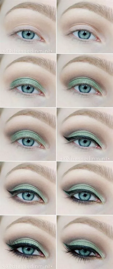 dark-green-eye-makeup-tutorial-39_4-10 Donkergroene oog make-up tutorial