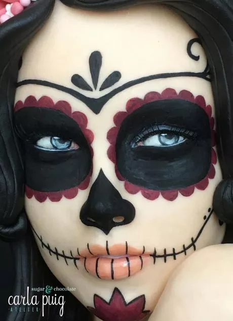day-of-the-dead-makeup-tutorial-catrina-84_14-6 Dag van de dode make-up tutorial catrina