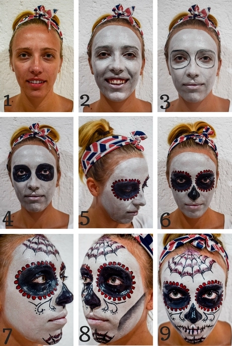 day-of-the-dead-skull-makeup-tutorial-08-1 Dag van de dode schedel make-up tutorial