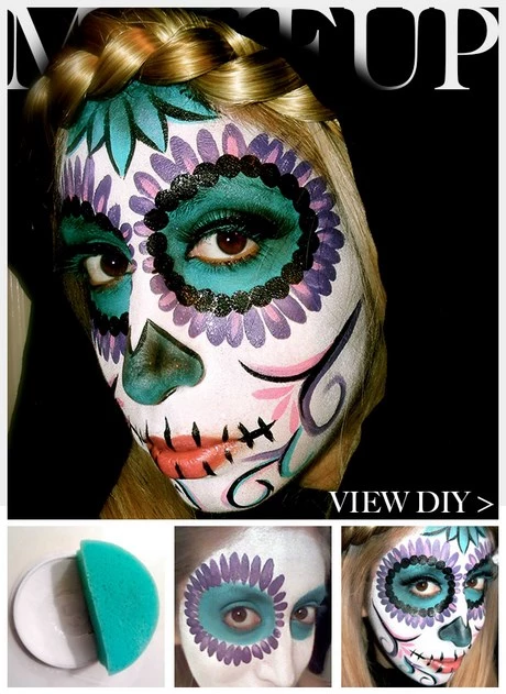 day-of-the-dead-skull-makeup-tutorial-08_15-7 Dag van de dode schedel make-up tutorial