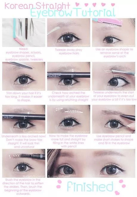 eyebrow-makeup-tutorial-korean-14_10-3 Wenkbrauw make-up tutorial Koreaans