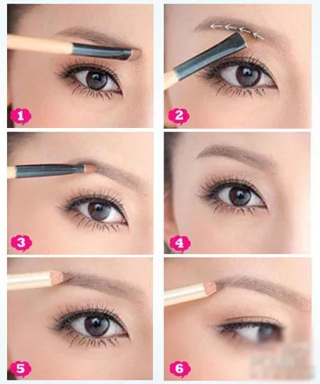 eyebrow-makeup-tutorial-korean-14_6-10 Wenkbrauw make-up tutorial Koreaans