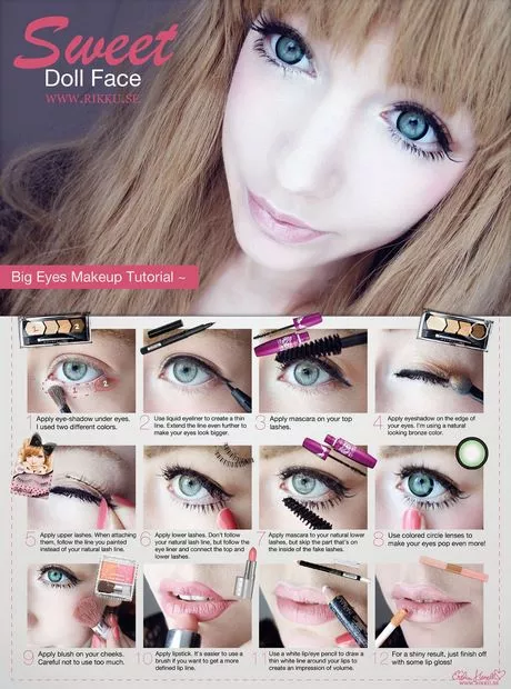 eyeshadow-makeup-tutorial-for-big-eyes-25_10-3 Oogschaduw make-up tutorial voor grote ogen