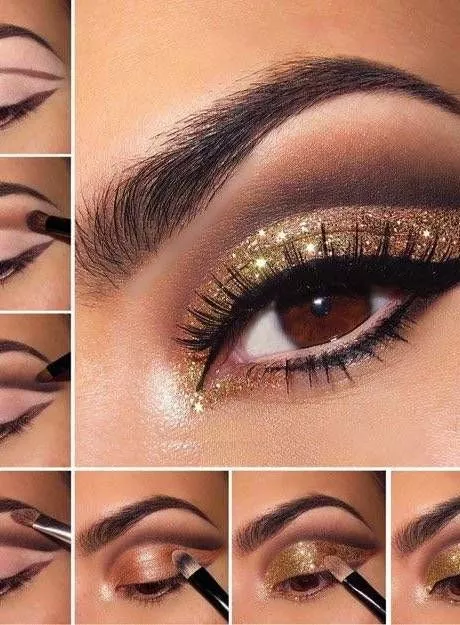gold-eyeshadow-makeup-tutorial-52_16-8 Gouden oogschaduw make-up tutorial