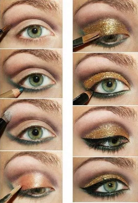 gold-eyeshadow-makeup-tutorial-52_17-9 Gouden oogschaduw make-up tutorial