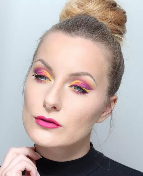 neon-pink-makeup-tutorial-10_9-15 Neon roze make-up tutorial