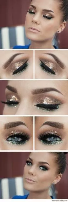 new-years-sparkly-makeup-tutorial-19-1 Nieuwjaar sparkly make-up tutorial