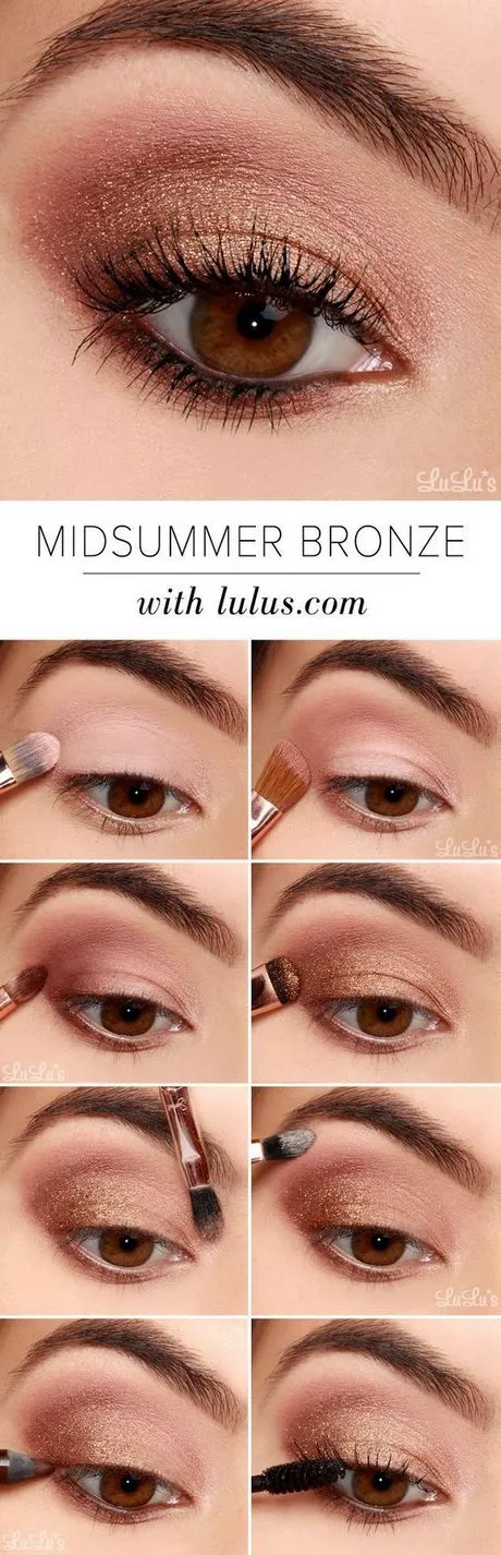 pink-and-gold-eye-makeup-tutorial-59_11-4 Roze en gouden oog make-up tutorial