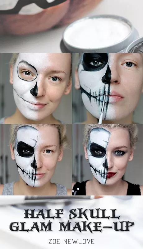 skeleton-makeup-tutorial-half-face-easy-05_14-7 Skelet make-up tutorial half gezicht gemakkelijk