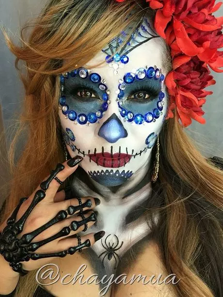 skull-mask-makeup-tutorial-49-1 Schedel masker make-up tutorial