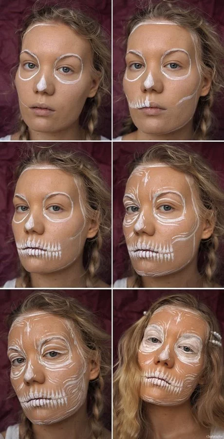 skull-mask-makeup-tutorial-49_11-3 Schedel masker make-up tutorial