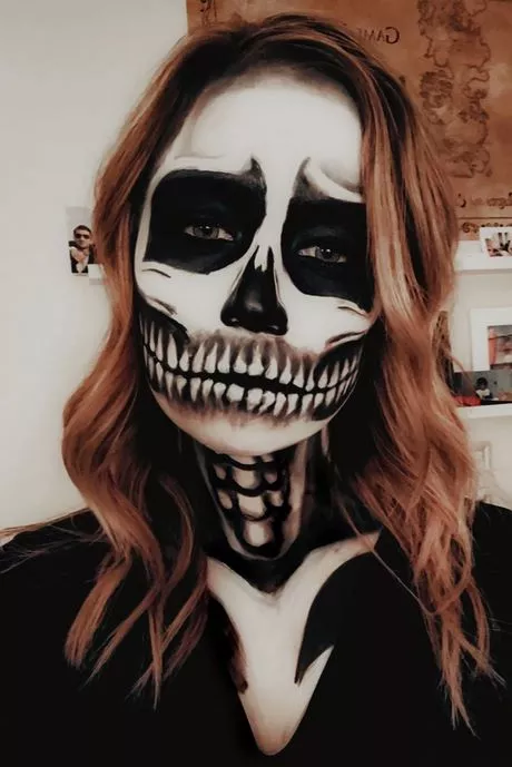 skull-mask-makeup-tutorial-49_18-10 Schedel masker make-up tutorial