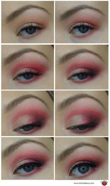 smokey-red-eye-makeup-tutorial-43_8-16 Smokey rode ogen make-up tutorial