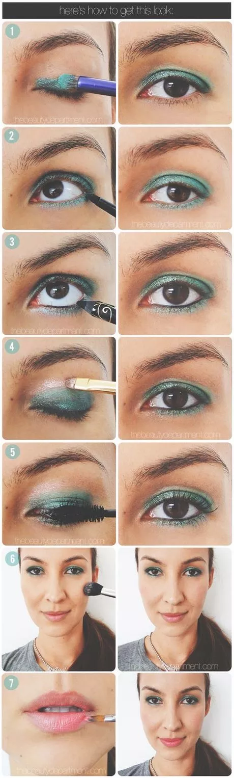 teal-eyeshadow-makeup-tutorial-22_2-8 Teal oogschaduw make-up tutorial