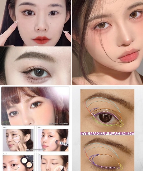 Aziatische make-up tutorial meisje