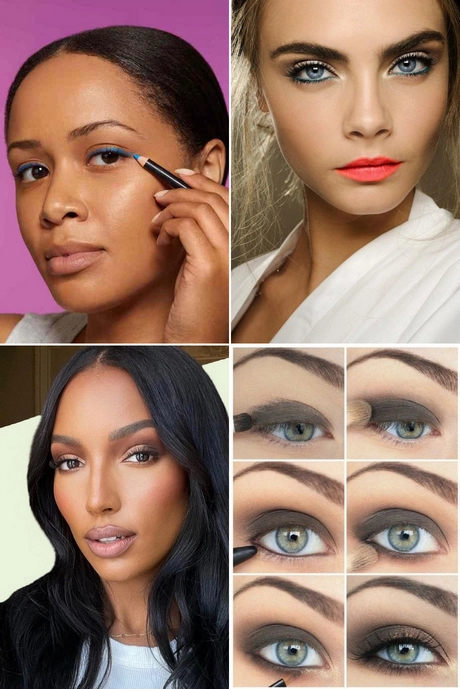 Zwarte oog make-up tutorial voor blauwe ogen