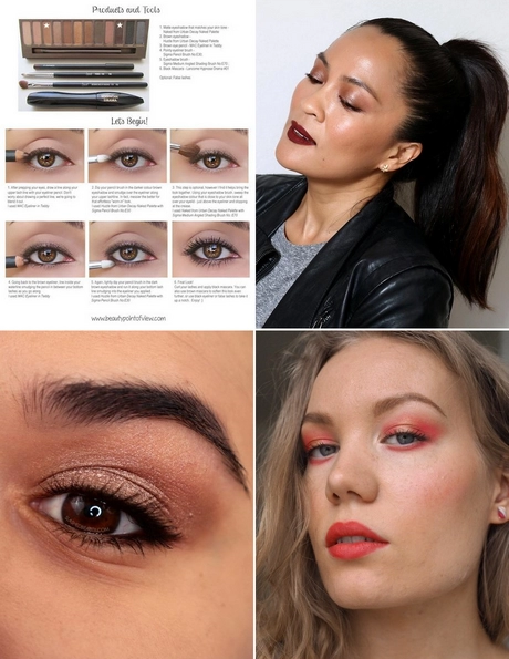 Oog bruine make-up tutorial met behulp van potlood