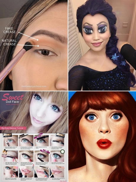 Oogschaduw make-up tutorial voor grote ogen