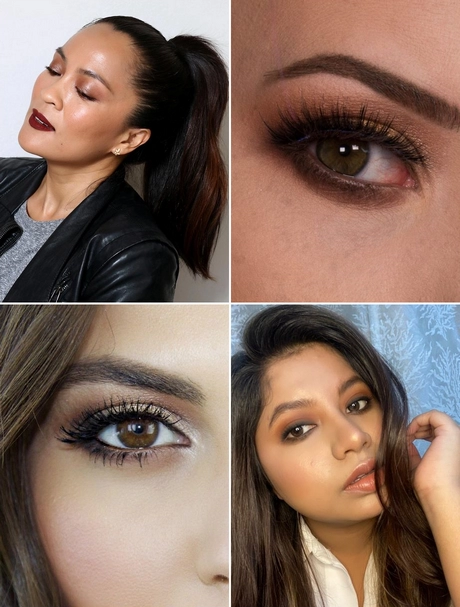 Volledige gezicht make-up tutorial voor bruine ogen
