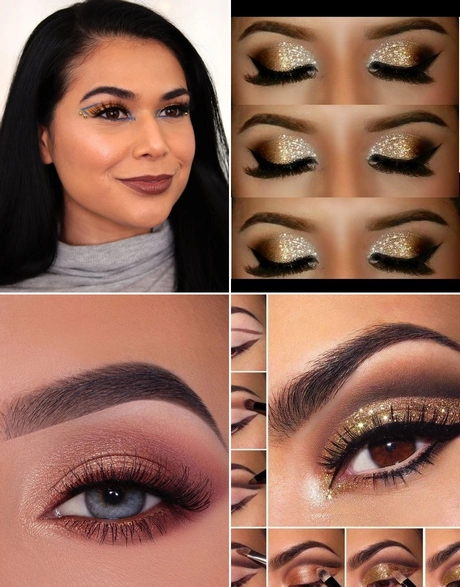 golden-eyeshadow-makeup-tutorial-001 Gouden oogschaduw make-up tutorial