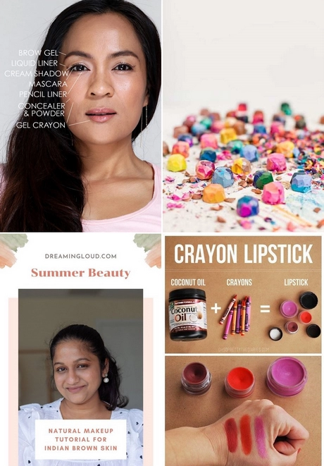 Make-up tutorial met behulp van kleurpotloden