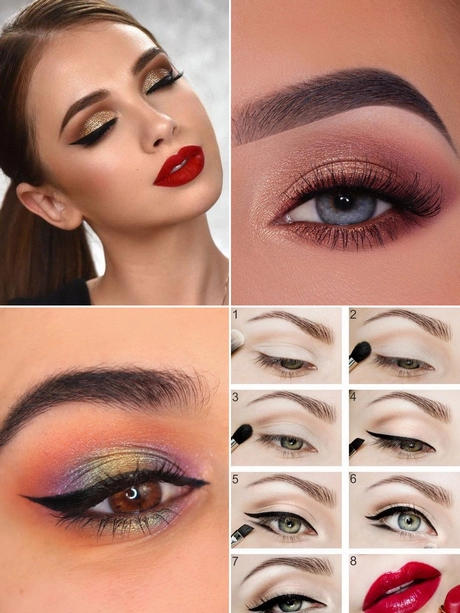 Rode en gouden make-up tutorial