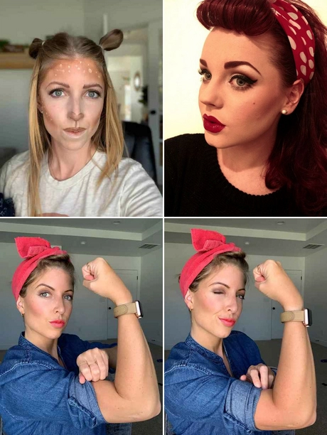 rosie-the-riveter-makeup-and-hair-tutorial-001 Rosie de klinknagel make-up en haar tutorial