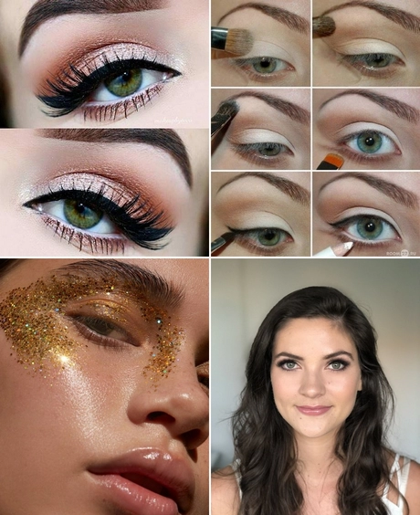 Scène make-up tutorial voor groene ogen