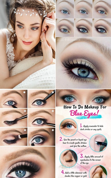 Eenvoudige make-up tutorial voor blauwe ogen