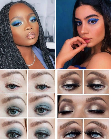 Smokey blue oogschaduw make-up tutorial