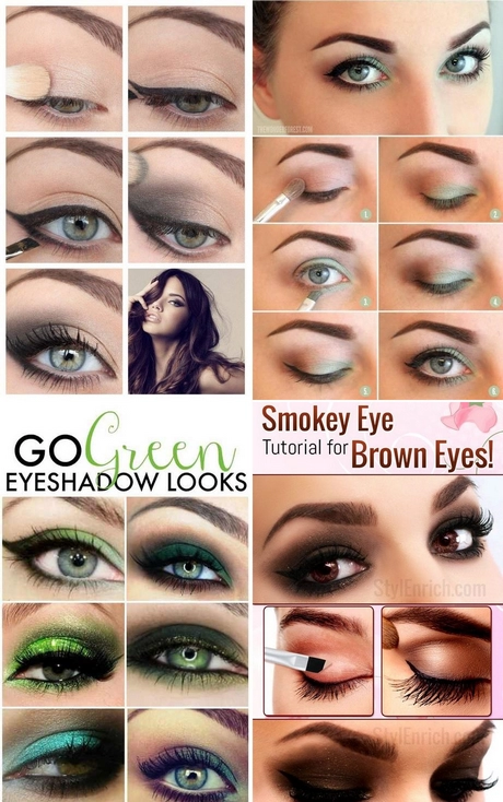 Smokey cat eye make-up tutorial groene ogen