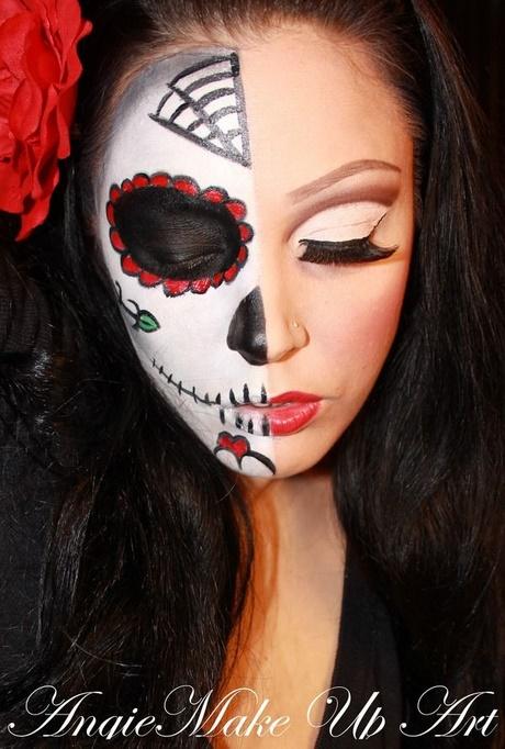 black-and-red-sugar-skull-makeup-tutorial-42_9 Skull make-up tutorial voor zwarte en rode suiker
